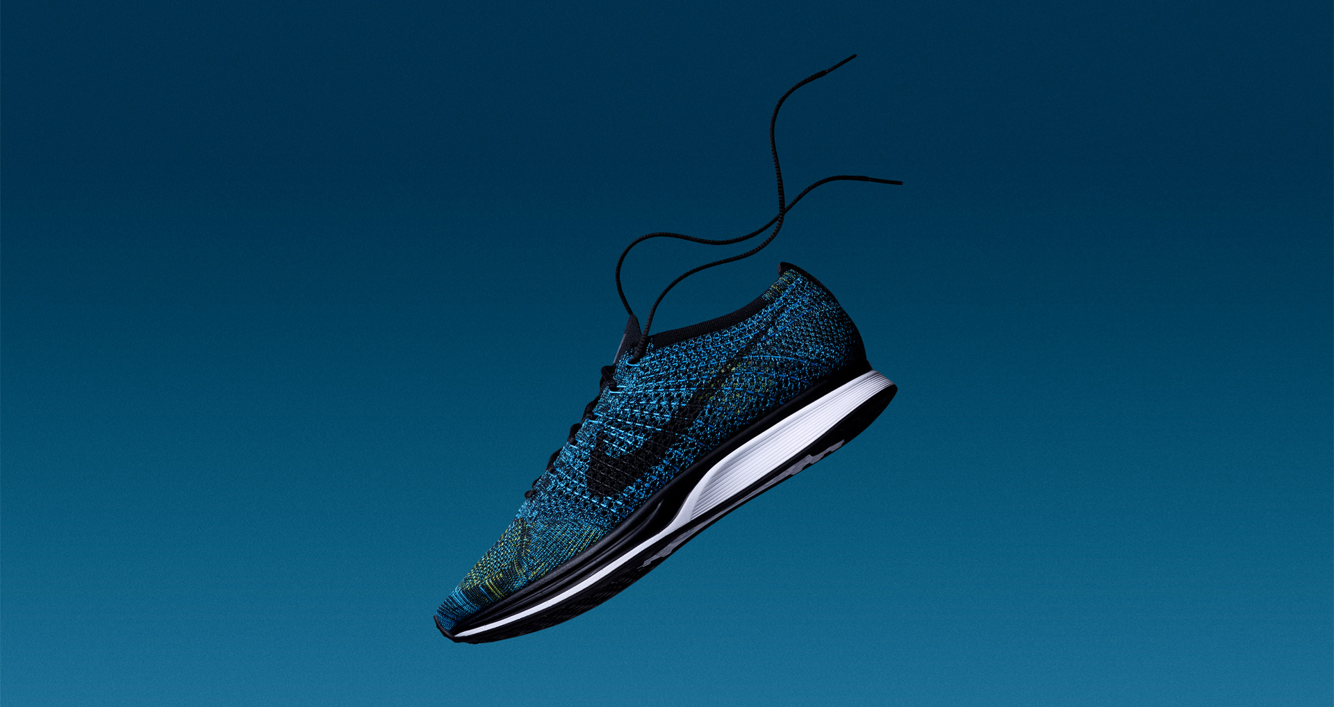 blue nike flyknit men's