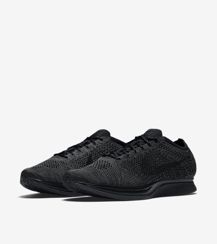 nike air max flyknit racer triple black