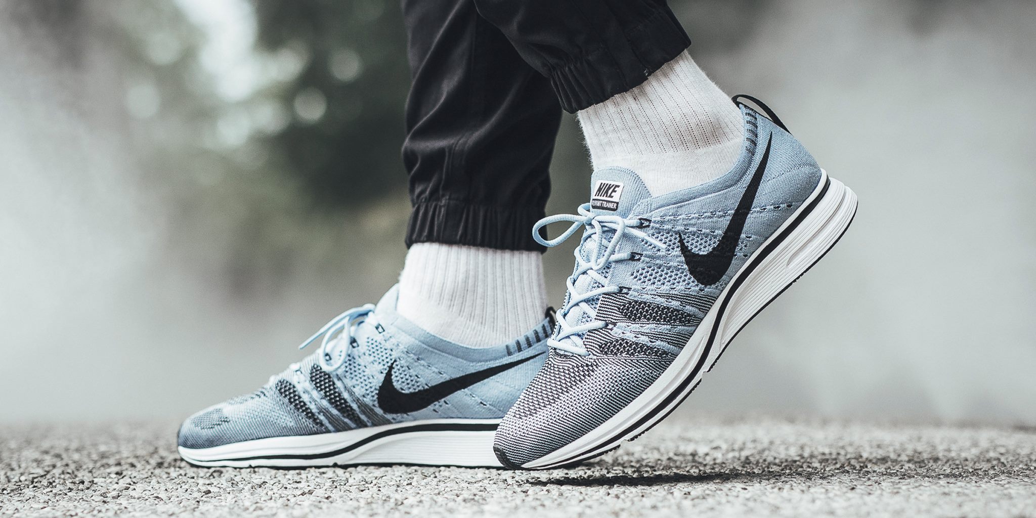 nike flyknit trainer blue