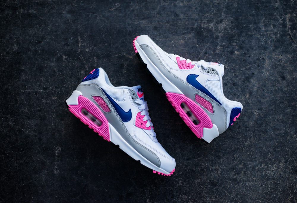 air max 90 blue and pink