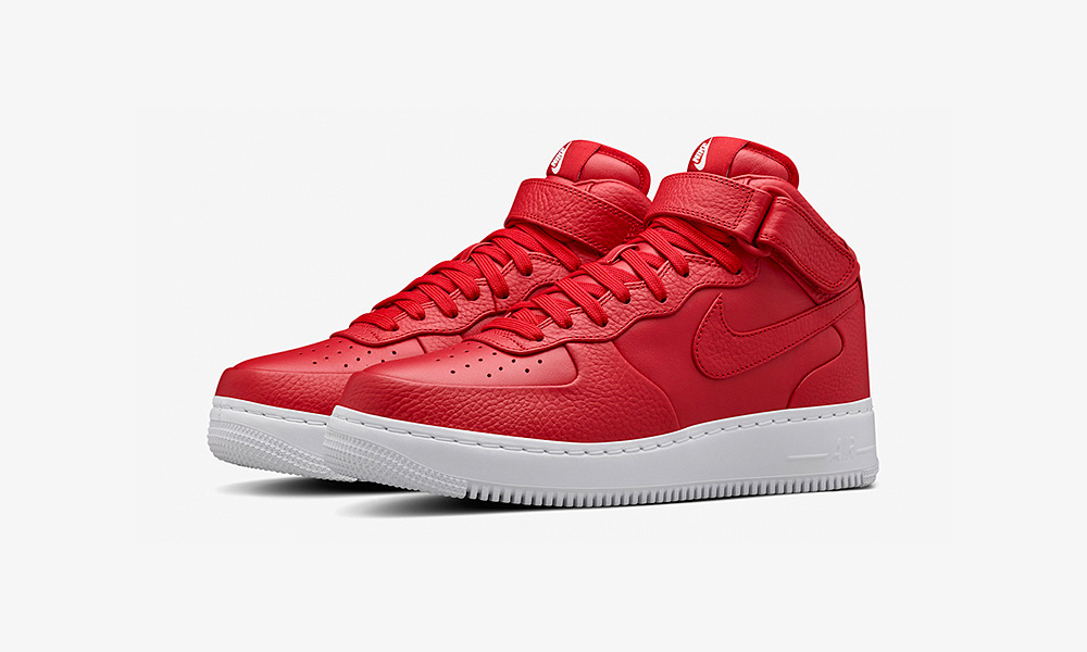 nike air force 1 mid red denim