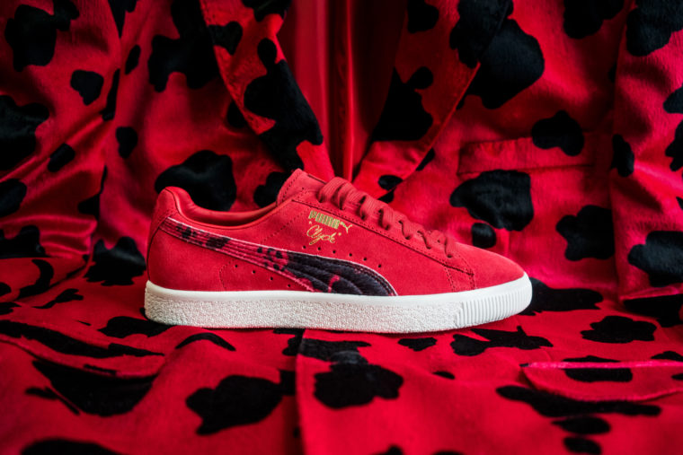 puma clyde rouge