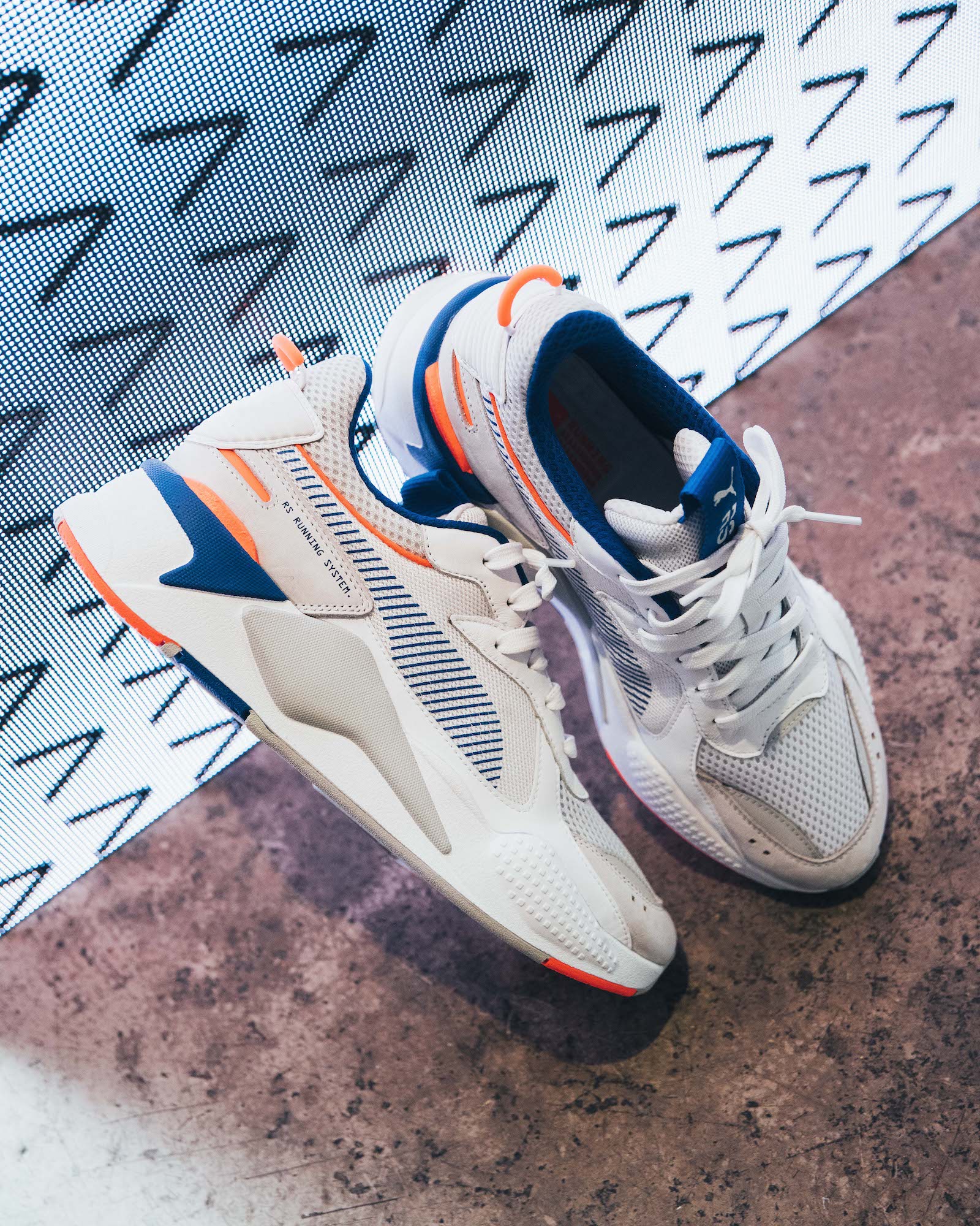 puma rs x blanc rouge