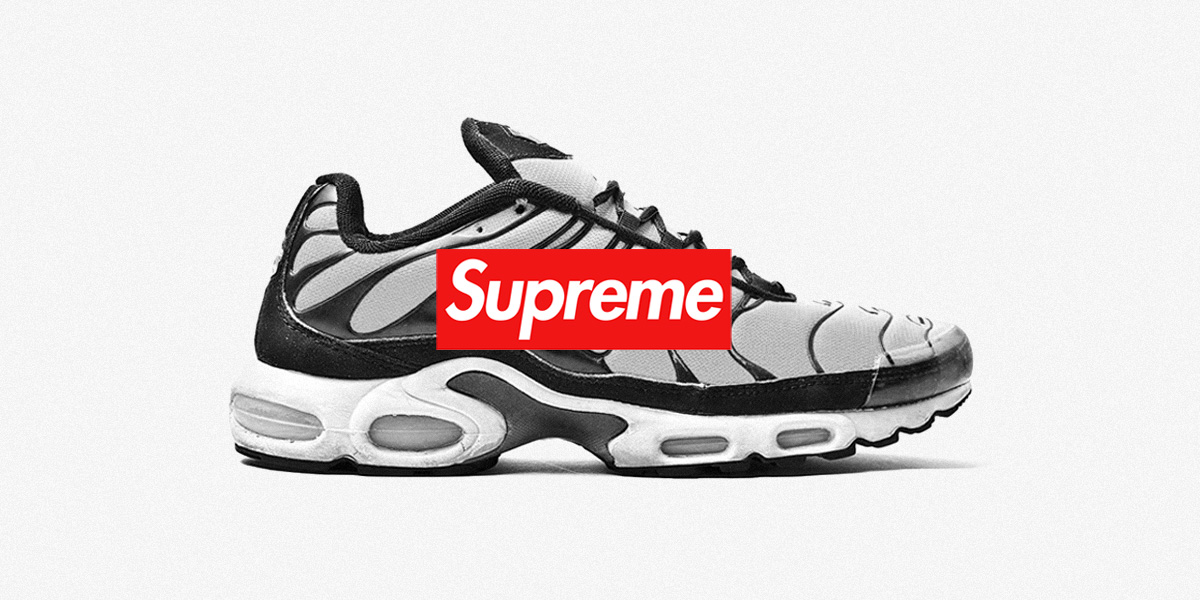 white supreme nike air max plus