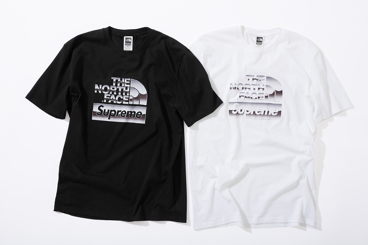 supreme x the north face photo tee