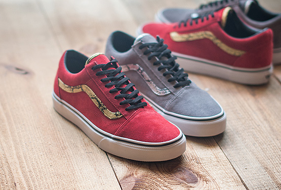 Red Gold Vans Old Skool Red Snake Vans Shoes Vans Supreme 2019